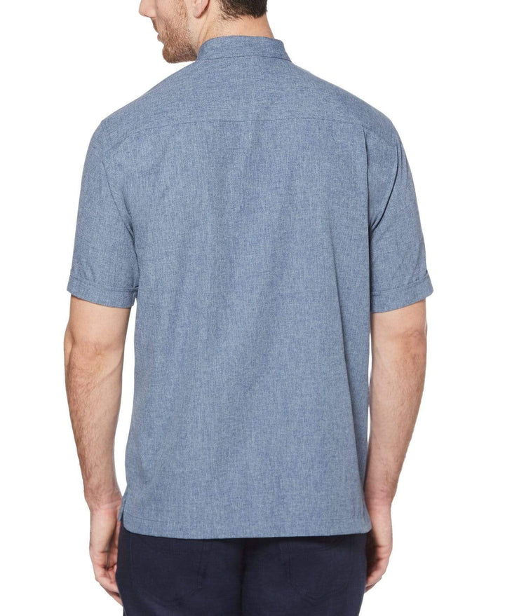 Big & Tall Embroidered Panel Chambray Shirt