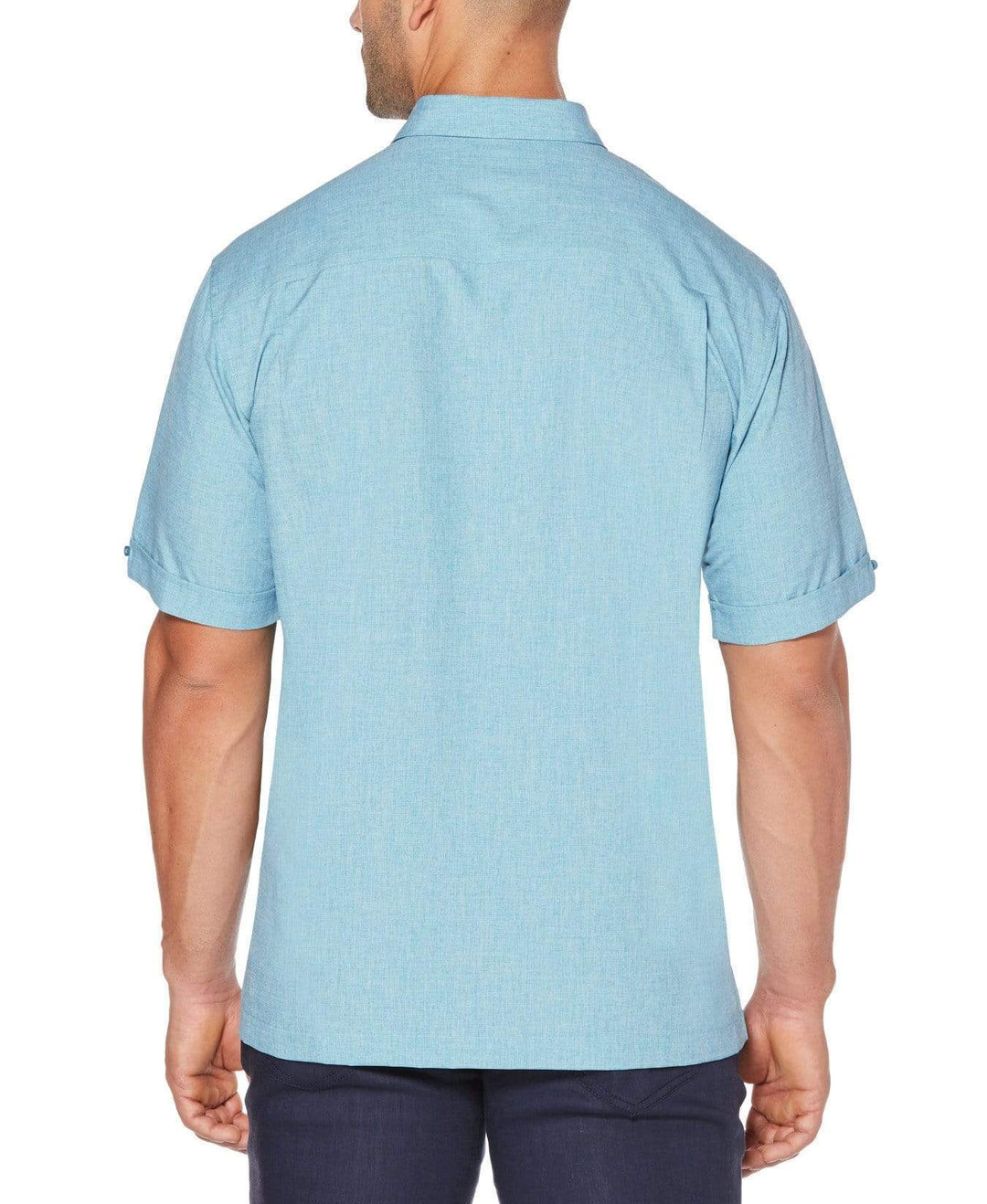 Big & Tall Embroidered Panel Chambray Shirt