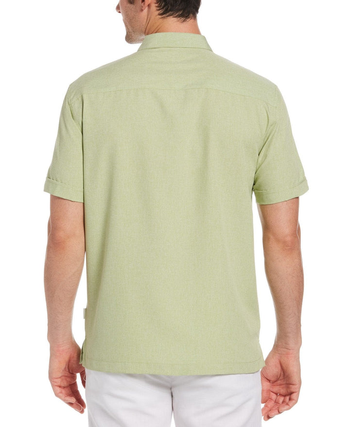 Big & Tall Geo Embroidered Panel Shirt-Casual Shirts-Cubavera