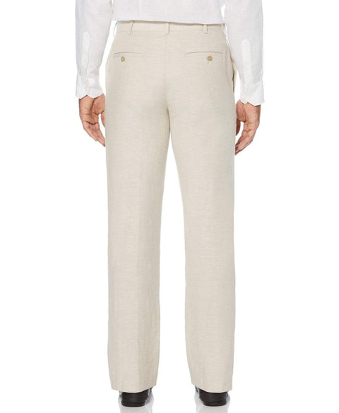 Big & Tall Linen Blend Flat Front Pant