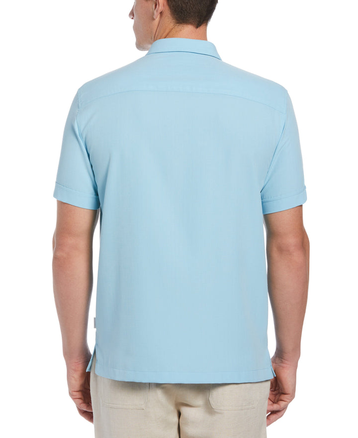 Ombre Embroidered Stripe Shirt-Casual Shirts-Cubavera