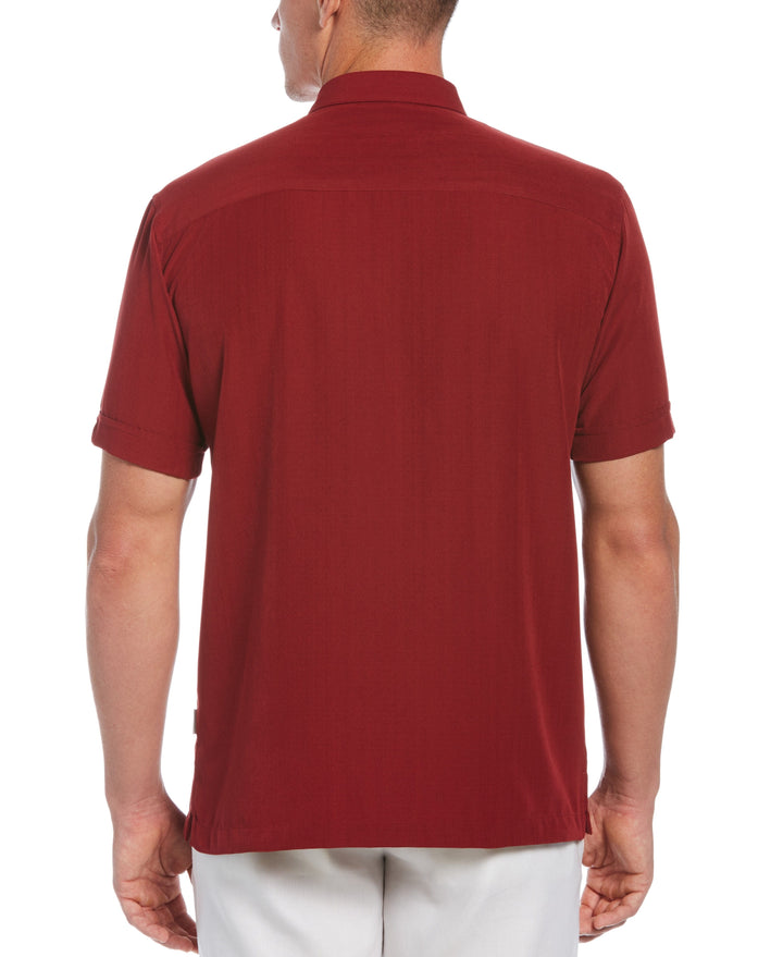 Ombre Embroidered Stripe Shirt-Casual Shirts-Cubavera