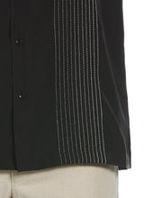 Big & Tall Ombre Embroidered Stripe Shirt (Jet Black) 