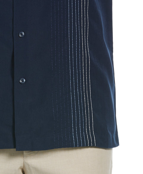 Big & Tall Ombre Embroidered Stripe Shirt (Dress Blues) 
