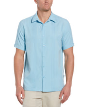 Ombre Embroidered Stripe Shirt-Casual Shirts-Sky Blue-2XLT-Cubavera