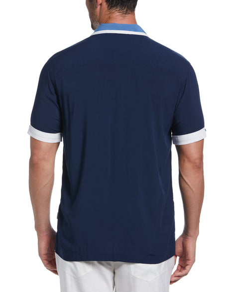 Retro Color Block Shirt (Dress Blues) 