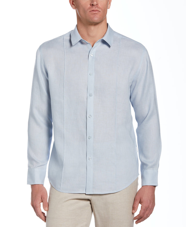 Big & Tall 100% Linen Tuck Shirt (Cashmere Blue) 