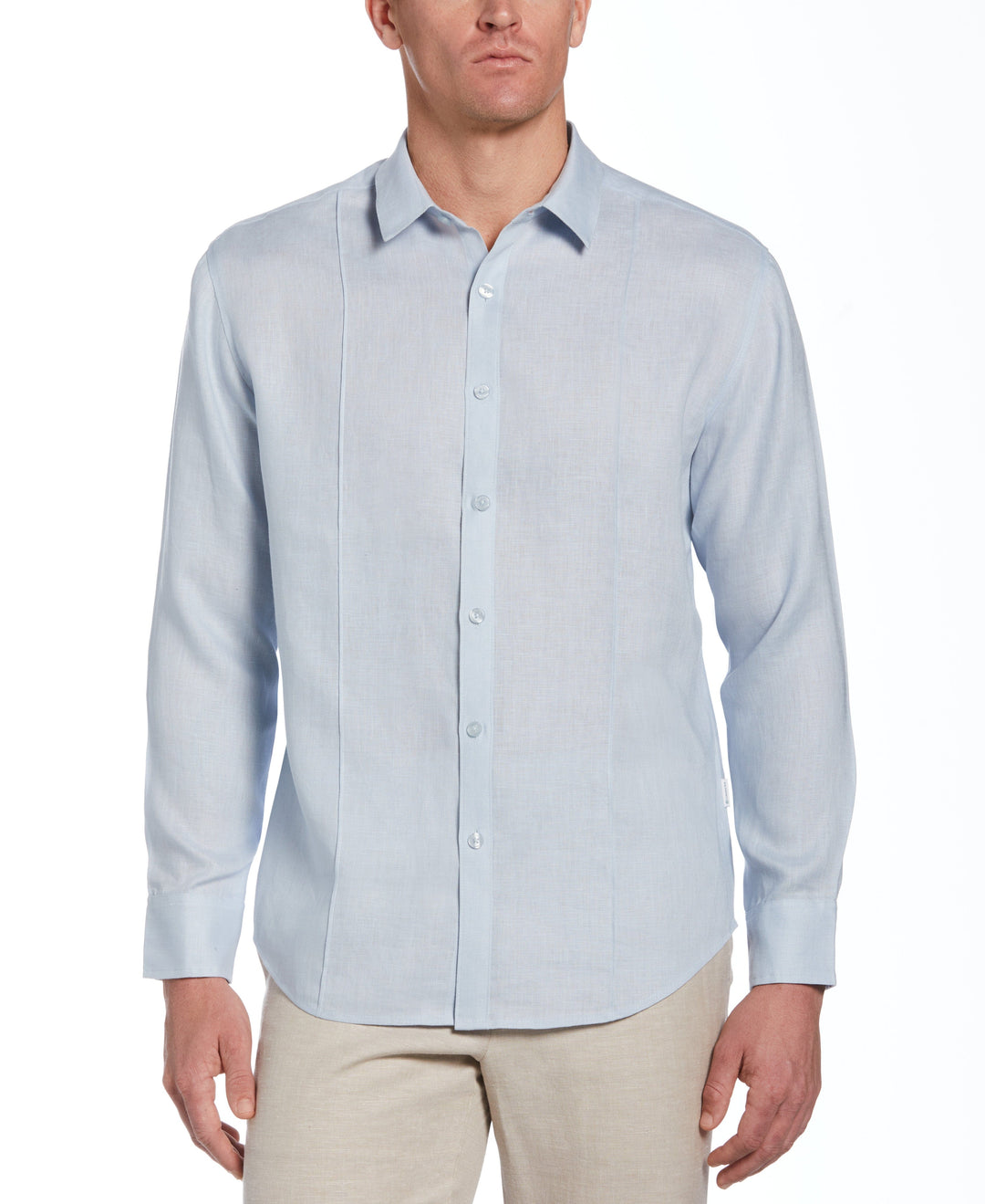 Big & Tall 100% Linen Tuck Shirt (Cashmere Blue) 