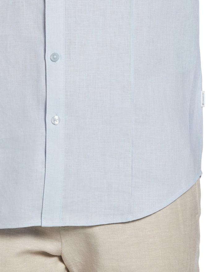 Big & Tall 100% Linen Tuck Shirt (Cashmere Blue) 