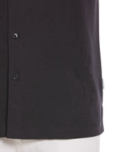 Big & Tall Two-Tone One Pocket Floral Print Shirt (Jet Black) 