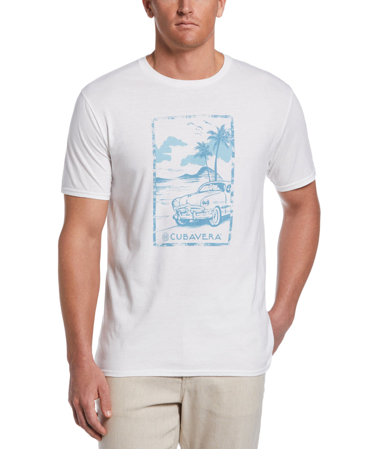 Car Palms Print Tee (White) 
