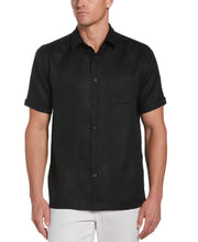 Classic Solid Linen Shirt-Casual Shirts-Jet Black-S-Cubavera