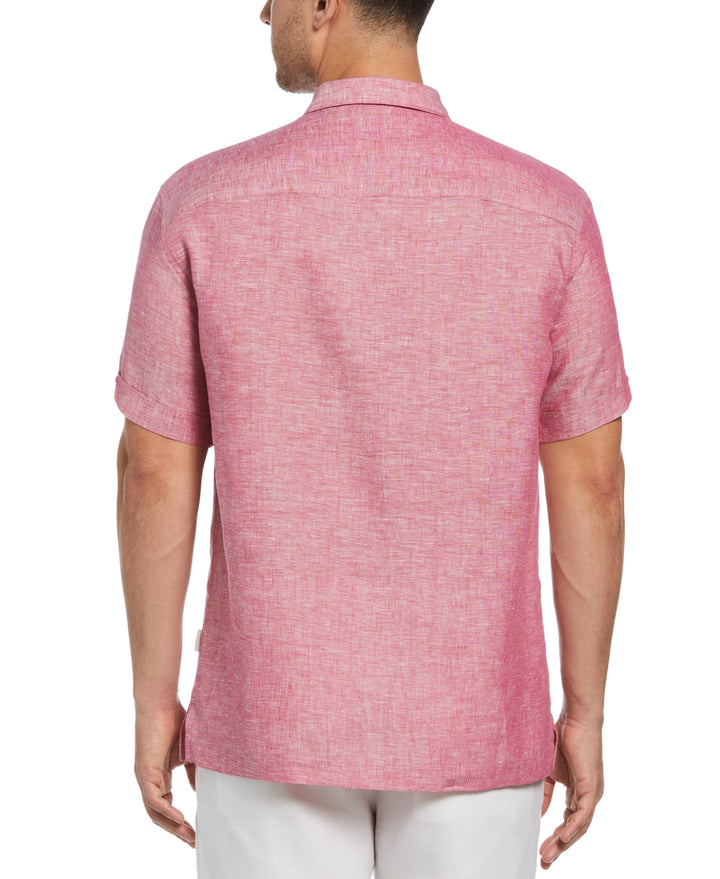 Linen Cross Dye Shirt (Sangria) 