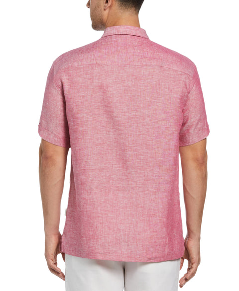 Linen Cross Dye Shirt (Sangria) 