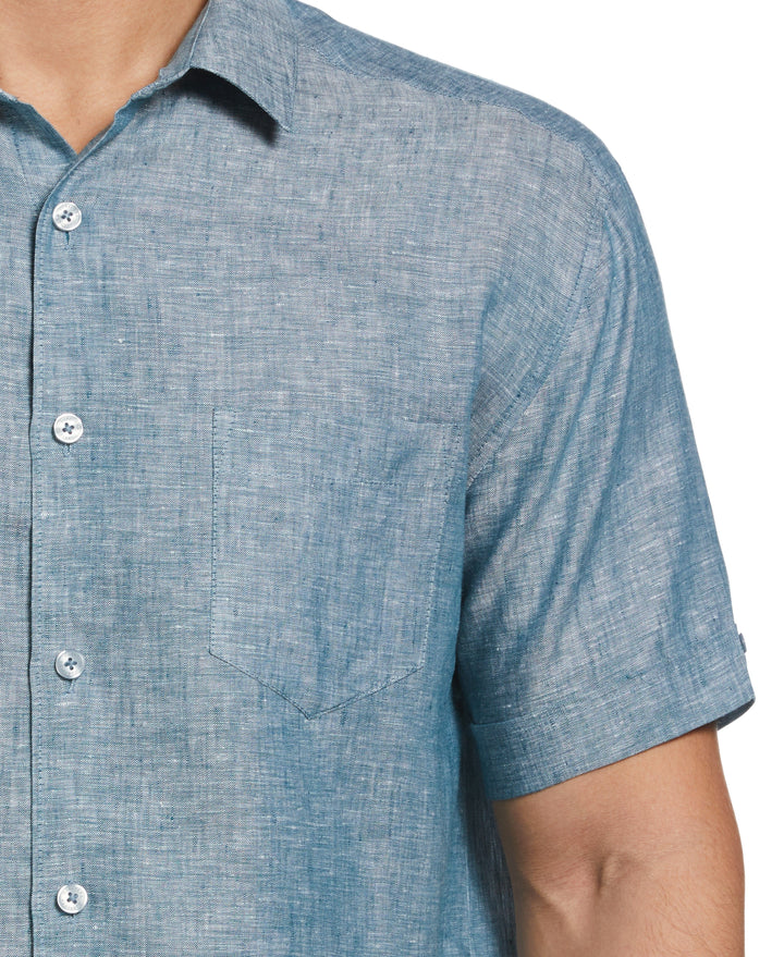Linen Cross Dye Shirt (Legion Blue) 