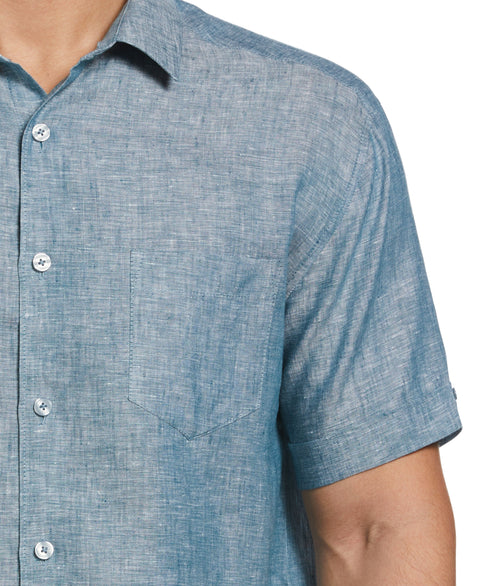 Linen Cross Dye Shirt (Legion Blue) 