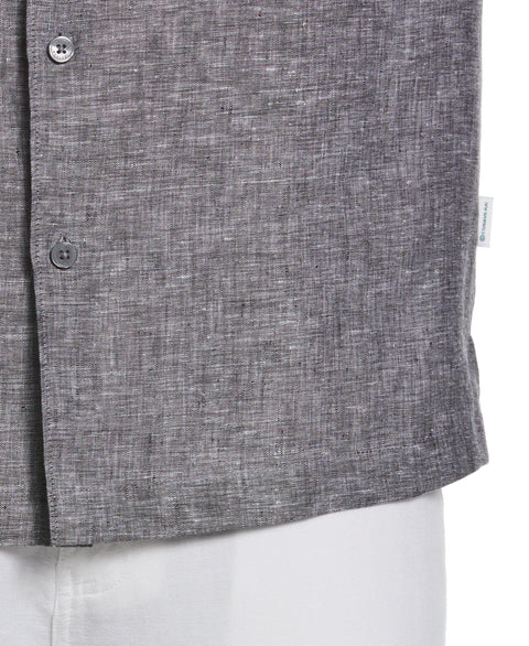 Linen Cross Dye Shirt (Meteorite) 