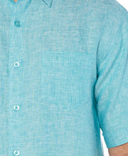 100% Linen Short Sleeve 1 Pocket Cross Dye Shirt-Casual Shirts-Cubavera