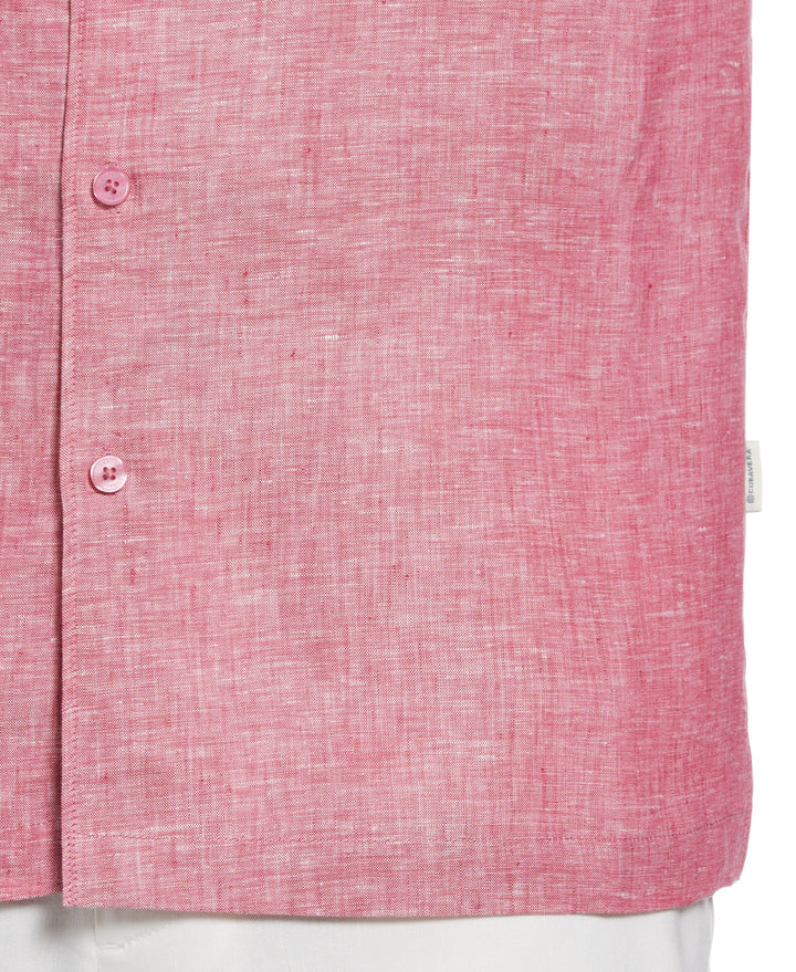 Linen Cross Dye Shirt (Sangria) 