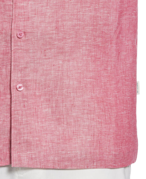 Linen Cross Dye Shirt (Sangria) 