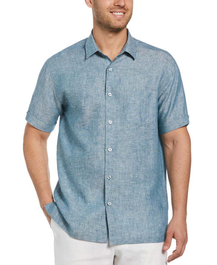 Linen Cross Dye Shirt (Legion Blue) 