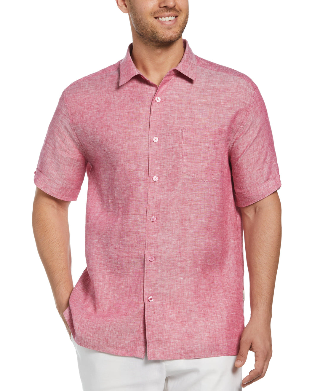 Linen Cross Dye Shirt (Sangria) 
