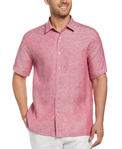 Linen Cross Dye Shirt (Sangria) 