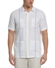 Contrast Embroidered Guayabera (Brilliant White) 