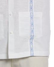 Contrast Embroidered Guayabera (Brilliant White) 