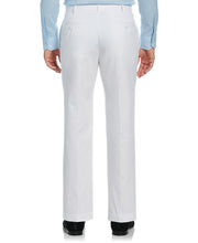 Cotton Linen Herringbone Flat Front Pant (Bright White) 