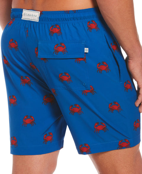 Crab Print Swim Short-Shorts-Cubavera