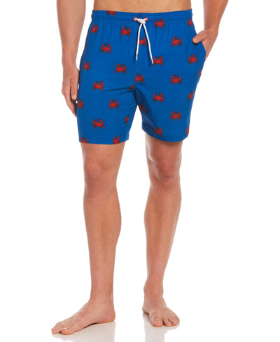 Crab Print Swim Short-Shorts-Skydiver-M-Cubavera