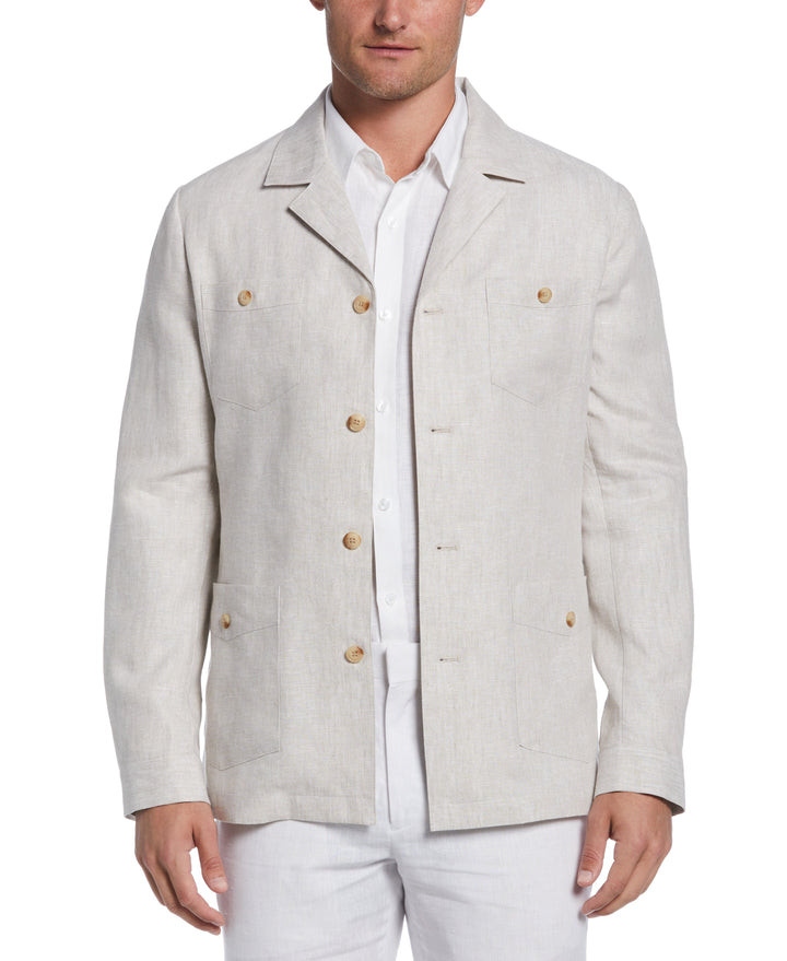 Delave Linen Guayabera Jacket (Natural Linen) 