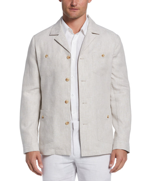 Delave Linen Guayabera Jacket (Natural Linen) 