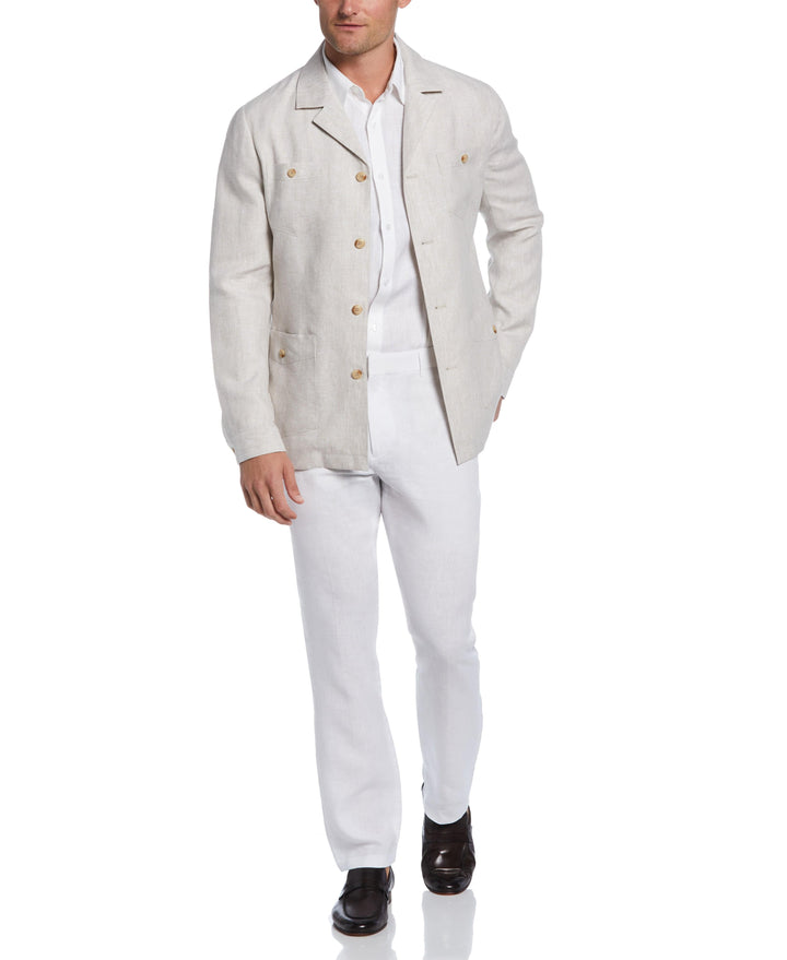 Delave Linen Guayabera Jacket (Natural Linen) 