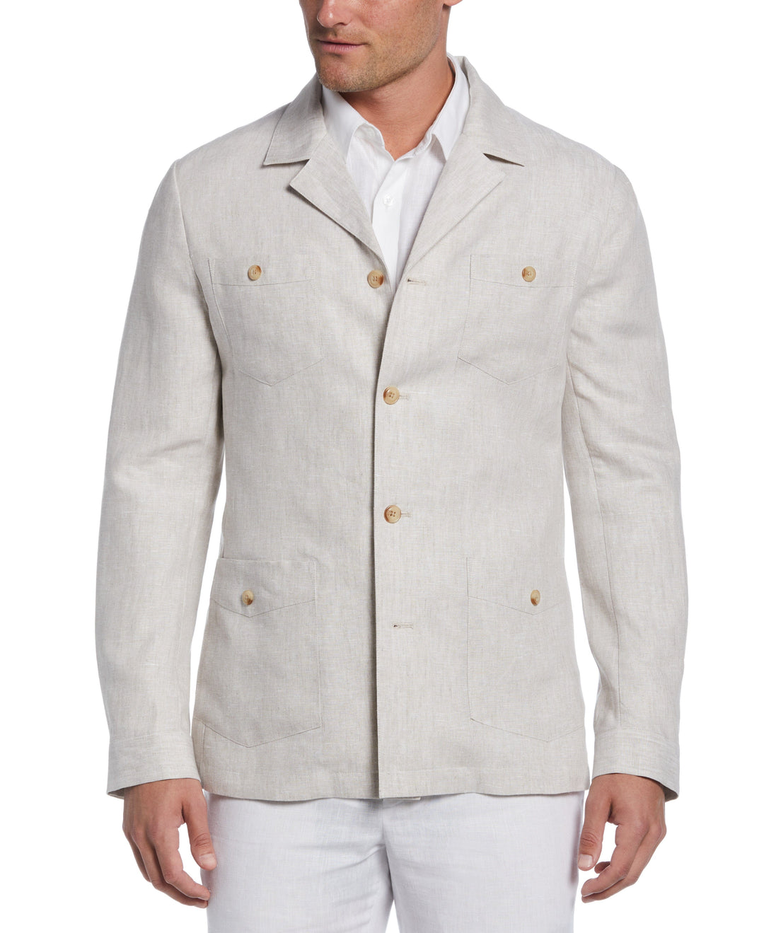 Delave Linen Guayabera Jacket (Natural Linen) 