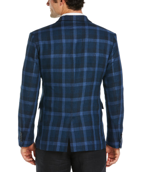Delave Linen Plaid Sport Coat-Suit Jacket-Cubavera Collection