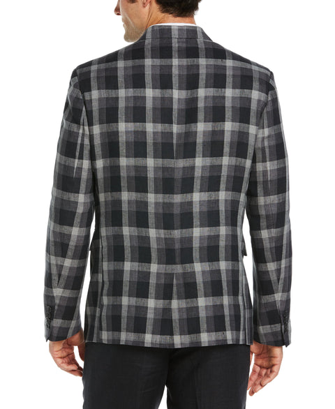 Delave Linen Plaid Sport Coat-Suit Jacket-Cubavera Collection