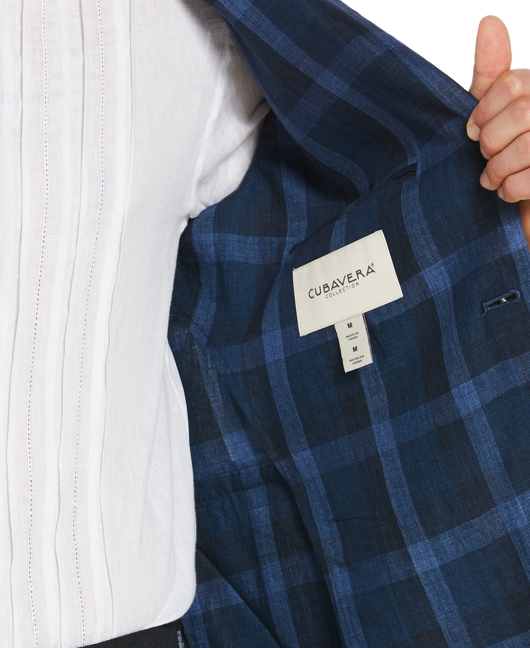 Delave Linen Plaid Sport Coat-Suit Jacket-Cubavera Collection