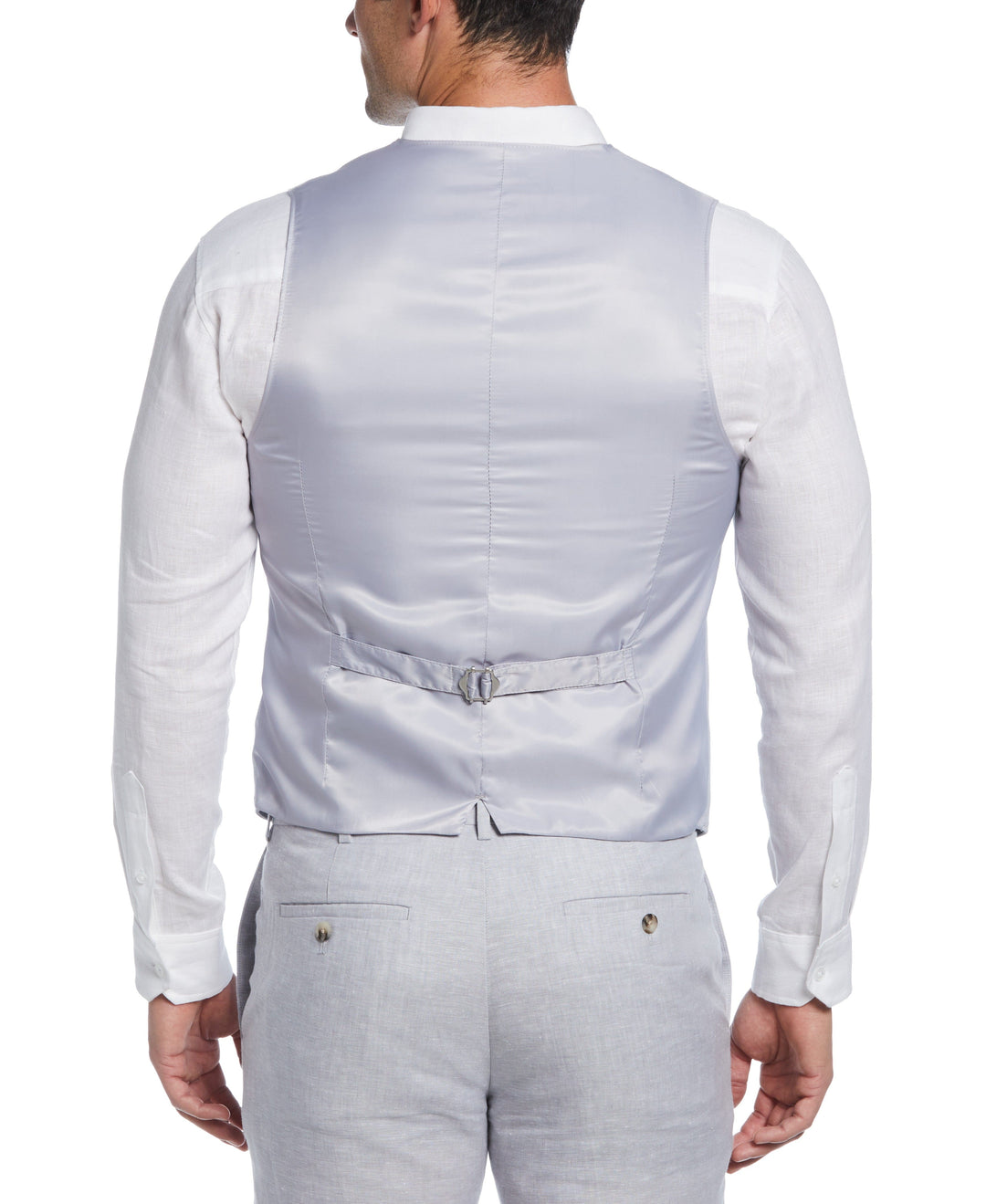 Delave Linen Vest (Sleet) 