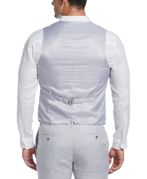 Delave Linen Vest (Sleet) 