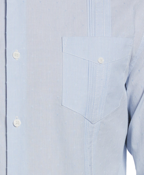 Dobby Stripe Guayabera Shirt-Guayaberas-Cubavera