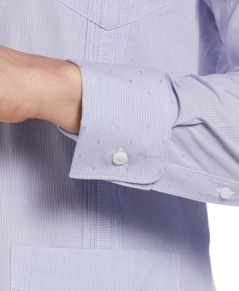 Dobby Stripe Guayabera Shirt-Guayaberas-Cubavera
