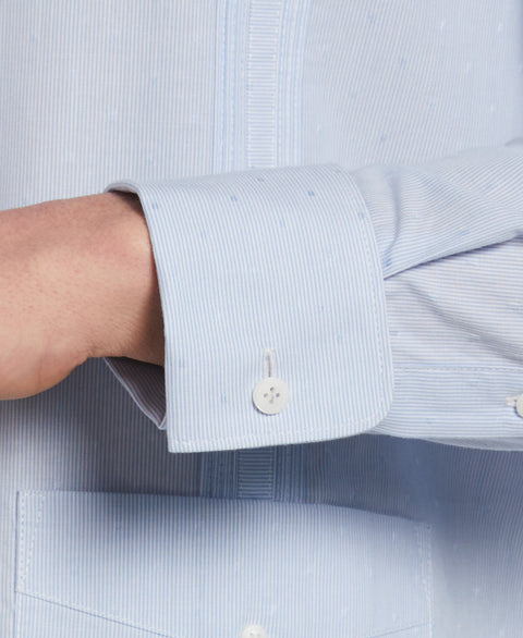 Dobby Stripe Guayabera Shirt-Guayaberas-Cubavera