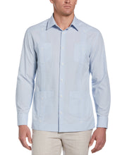 Dobby Stripe Guayabera Shirt-Guayaberas-Della Robia Blue-L-Cubavera