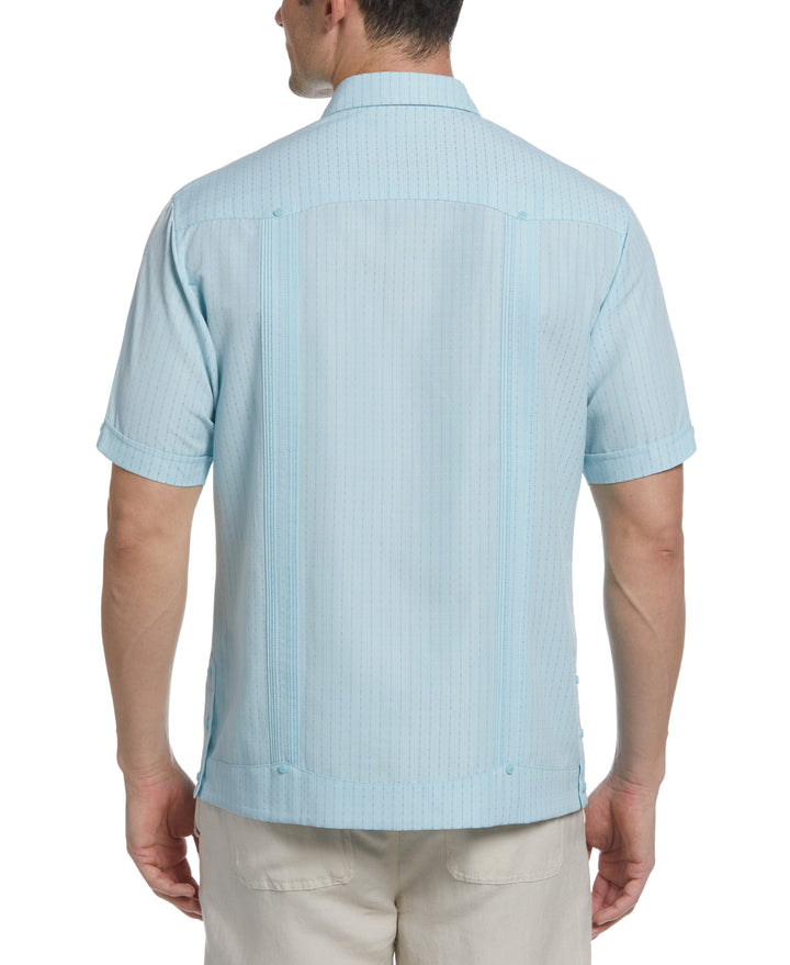 EcoSelect Textured Two-Pocket Guayabera Shirt (Crystal Blue) 