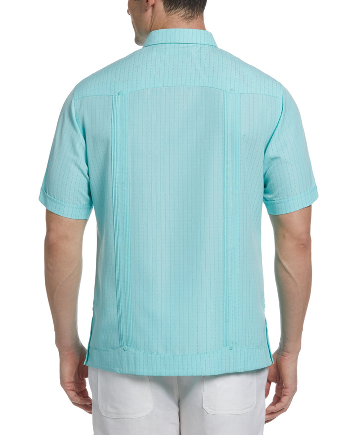 EcoSelect Textured Two-Pocket Guayabera Shirt (Aqua Sky) 