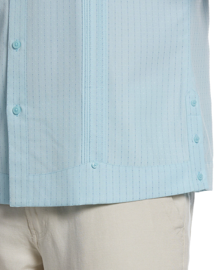 EcoSelect Textured Two-Pocket Guayabera Shirt (Crystal Blue) 