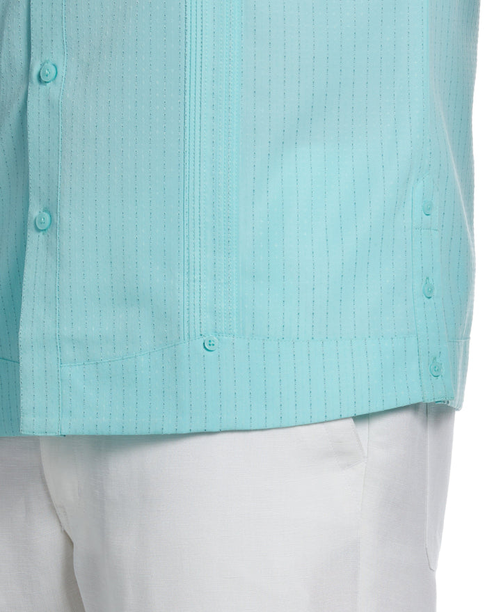 EcoSelect Textured Two-Pocket Guayabera Shirt (Aqua Sky) 