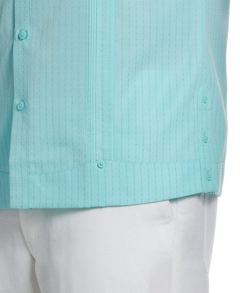 EcoSelect Textured Two-Pocket Guayabera Shirt (Aqua Sky) 